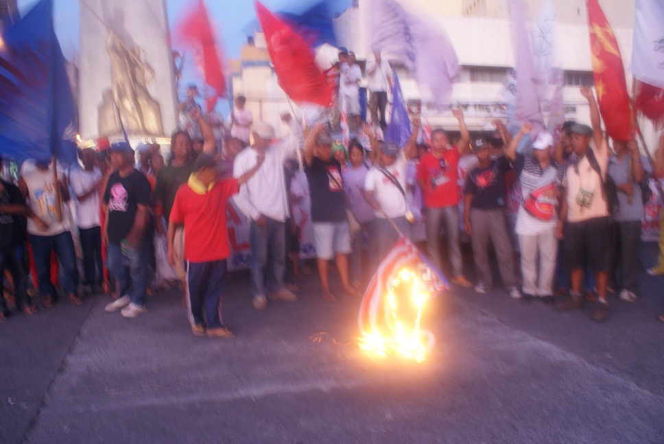 Actually a protest against the PH-US Balikatan military exercises (Banbalikatan.wordpress.com)